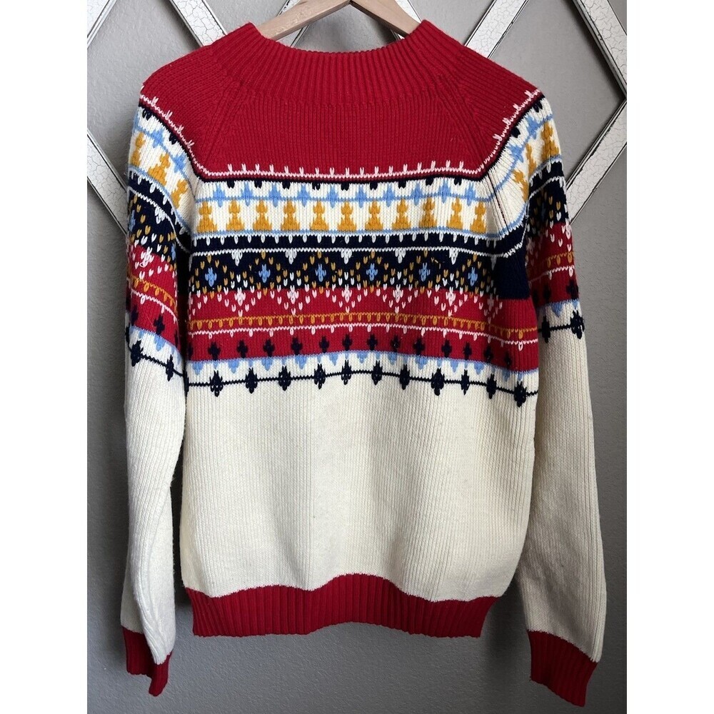 Vintage JCPenney Men's L Knit Acrylic Ski Sweater Mock Neck